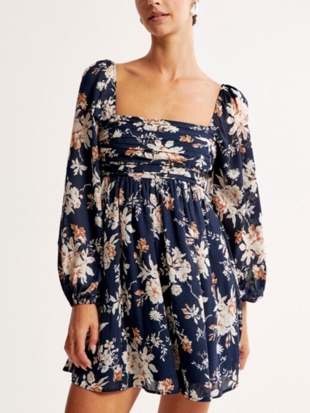 ABERCROMBIE Women’s Emerson Balloon Sleeve Mini‎ Dress size SP